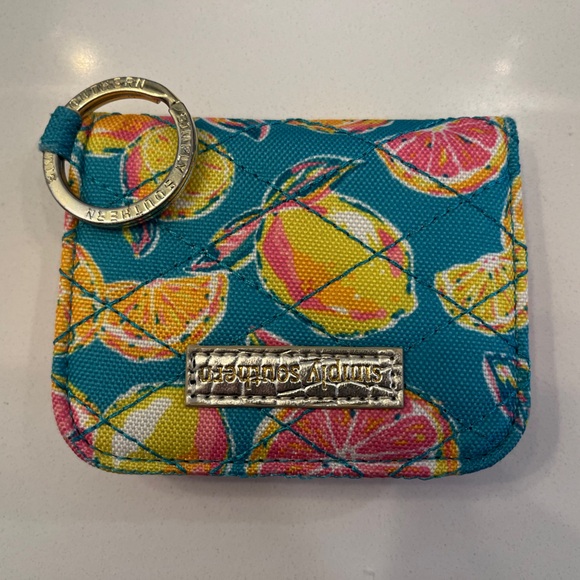 Simply southern women’s pink teal citrus ID cardholder wallet - Picture 1 of 4